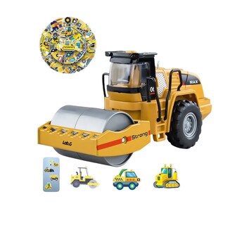Foto 1 | Foto 1 | Coche De Ingeniería De Aleación Para Niños Con 50 Pegatinas Amarillo
