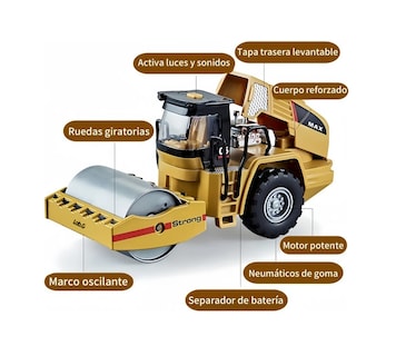 Foto 2 | Foto 2 | Coche De Ingeniería De Aleación Para Niños Con 50 Pegatinas Amarillo