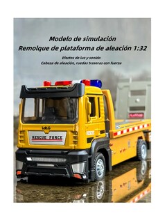 Foto 3 | Foto 3 | Remolque De Plataforma Para Niños De Aleación Con Luces Amarillo