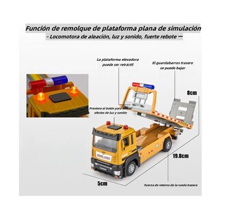 Foto 4 | Foto 4 | Remolque De Plataforma Para Niños De Aleación Con Luces Amarillo