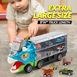 Foto 7 | Foto 7 | Camión Transportador De Dinosaurios Joyin Triceraptor Con 12 Coches - Venta Internacional.