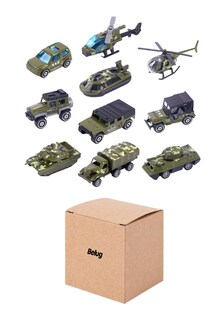 Foto 1 | Foto 1 | Carros De Juguete De Aleación 10 Piezas Verde Militar