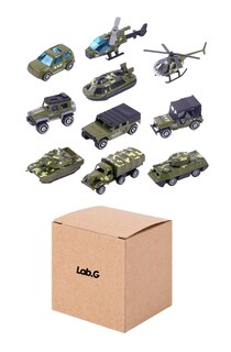 Foto 1 | Foto 1 | Carros De Juguete De Aleación 10 Piezas Verde Militar