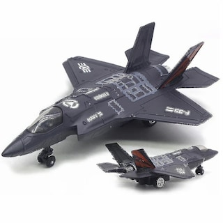 Foto 5 | Foto 5 | Venta Internacional - Avión De Combate F-35 De Aleación De Juguete Con Música Y Led De 22 Cm, Color Negro
