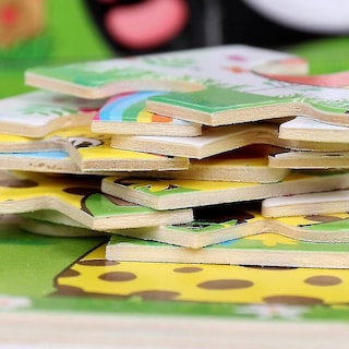 Foto 1 | Foto 1 | Venta Internacional - Puzzle De Madera Para Niños, Vehículos De Dibujos Animados De Madera Para Bebés