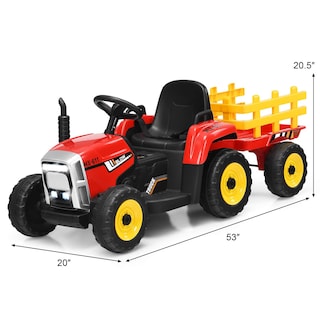Foto 7 | Foto 7 | Coche Ride On Tractor Costzon Con Remolque, Batería De 12 V, Para Niños, Rojo - Venta Internacional.