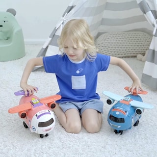 Foto 2 | Foto 2 | Avión De Juguete Dwi Dowellin Para Niños De 3 A 6 Años Con Sound Blue - Venta Internacional.