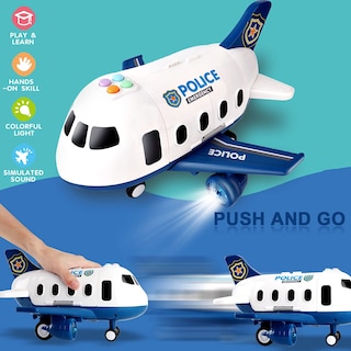 Foto 3 | Foto 3 | Avión Toy Dwi Dowellin Con Luz Y Sonido Y Coche De Policía Con Alfombrilla - Venta Internacional.
