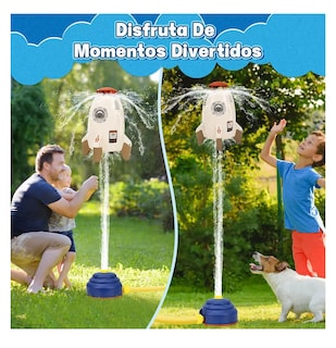 Foto 5 | Foto 5 | Juguete Para Niños Rociador De Agua Aspersor Cohete Espacial Cafe Azul