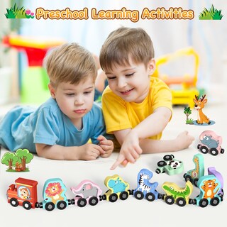 Foto 6 | Foto 6 | Venta Internacional - Set De Tren Magnético De Madera Con Forma De Animal Zeoddler Para Niños Pequeños
