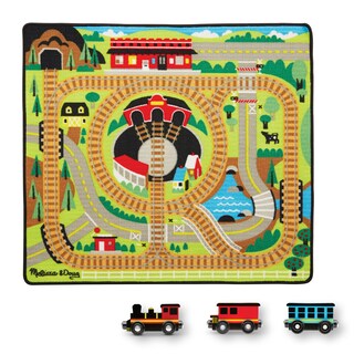 Foto 1 | Foto 1 | Alfombra Activity Play Melissa & Doug Round The Rails Con 3 Vagones - Venta Internacional.
