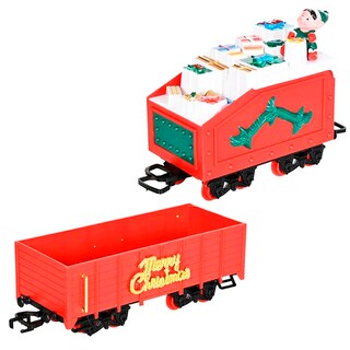 Foto 5 | Foto 5 | Tren Electrico Navideño Generico Con Locomotora Y 3 Vagones Color Rojo