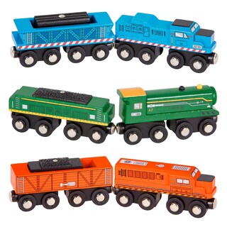 Foto 1 | Foto 1 | Set De Ferrocarril De Madera Battat Classic Trains, 6 Piezas, Magnético, 3 O Más - Venta Internacional.