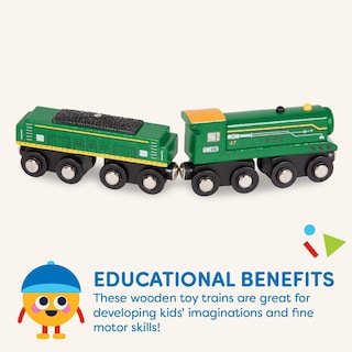 Foto 4 | Foto 4 | Set De Ferrocarril De Madera Battat Classic Trains, 6 Piezas, Magnético, 3 O Más - Venta Internacional.
