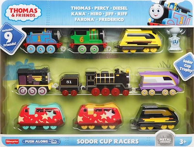 Foto 6 | Foto 6 | Juego De 9 Unidades Diecast Toy Trains Thomas & Friends Sodor Cup Racers - Venta Internacional.