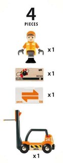 Foto 3 | Foto 3 | Set De Carretilla Elevadora De Tren De Juguete De Madera Brio World 33573 Para Niños A Partir De 3 Años - Venta Internacional.