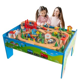 Foto 1 | Foto 1 | Set De Mesa De Tren Funpeny, De Madera, Vía De Tren, Ciudad, Para Niños - Venta Internacional.