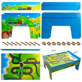 Foto 4 | Foto 4 | Set De Mesa De Tren Funpeny, De Madera, Vía De Tren, Ciudad, Para Niños - Venta Internacional.