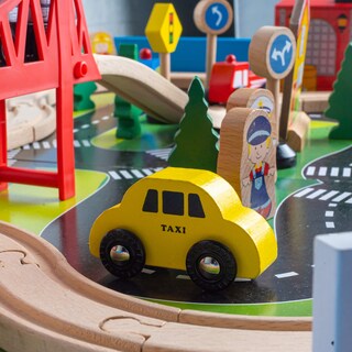 Foto 7 | Foto 7 | Set De Mesa De Tren Funpeny, De Madera, Vía De Tren, Ciudad, Para Niños - Venta Internacional.