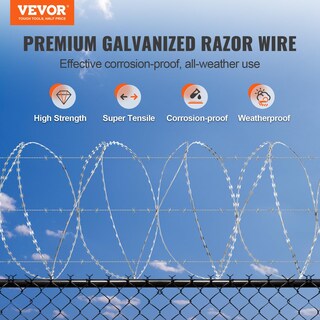 Foto 2 | Foto 2 | Alambres De Afeitar Para Vallas Vevor Razor Wires, 147 Pies, Galvanizados, 3 Rollos - Venta Internacional.