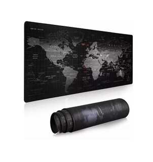 Foto 2 | Foto 2 | Mouse Pad Gamer Lab.G Mapa Mundi Negro 80x30 cm