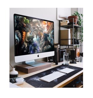 Foto 3 | Foto 3 | Mouse Pad Gamer Lab.G Mapa Mundi Negro 80x30 cm