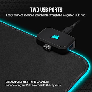 Foto 5 | Foto 5 | Alfombrilla De Ratón/escritorio De Tela Corsair Mm700 Rgb Ex - Venta Internacional.