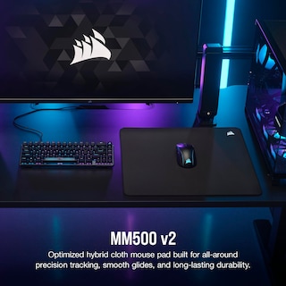 Foto 2 | Foto 2 | Alfombrilla De Ratón Corsair Mm500 V2 Hybrid Cloth Gaming, Grande, Negra - Venta Internacional.
