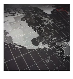 Foto 3 | Foto 3 | Alfombrilla de Ratón Wünd Negra Impermeable King World Map con Base de Goma Antideslizante