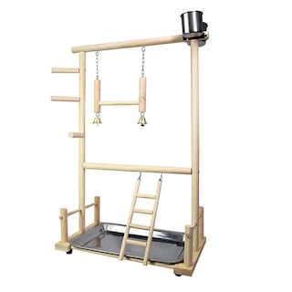 Foto 1 | Foto 1 | Bird Toys Huoguo, Soporte De Madera Para Loros Y Centro De Actividades - Venta Internacional.