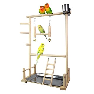 Foto 3 | Foto 3 | Bird Toys Huoguo, Soporte De Madera Para Loros Y Centro De Actividades - Venta Internacional.