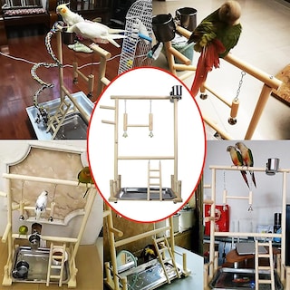 Foto 4 | Foto 4 | Bird Toys Huoguo, Soporte De Madera Para Loros Y Centro De Actividades - Venta Internacional.