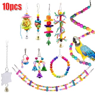 Foto 1 | Foto 1 | Juego De Juguetes Parrot Bird, 10 Unidades, Pequeño Soporte De Escalera Para Jaula - Venta Internacional.