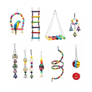 Foto 1 | Foto 1 | Juguetes para Loros y Aves Eo Safe Imports Esi-17250 Multicolor con Escalera y Campana 15 Piezas