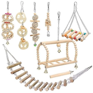 Foto 1 | Foto 1 | Bird Toys Huoguo, 8 Paquetes De Juguetes Colgantes Con Forma De Columpio Para Loros - Venta Internacional.
