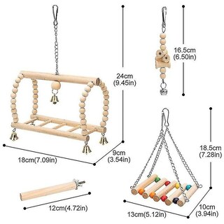 Foto 2 | Foto 2 | Bird Toys Huoguo, 8 Paquetes De Juguetes Colgantes Con Forma De Columpio Para Loros - Venta Internacional.