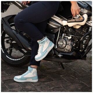 Foto 6 | Foto 6 | Tenis Atacama Ana Azul Protección Biker Piel