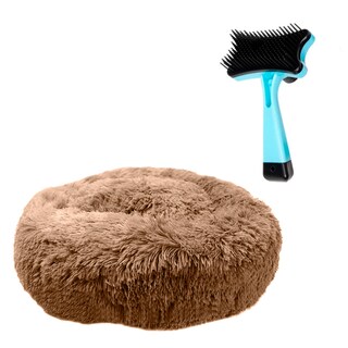 Foto 1 | Foto 1 | Cama para mascotas Perro, Gato con cepillo Tv Ofertas Peaceful Pooch Beige Desmontable con cierre para retiro de funda Chica