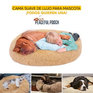 Foto 3 | Foto 3 | Cama para mascotas Perro, Gato con cepillo Tv Ofertas Peaceful Pooch Beige Desmontable con cierre para retiro de funda Chica