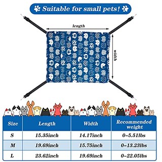 Foto 3 | Foto 3 | Hamaca Colgante Para Gatos Jetec, Reversible, Suave Y Transpirable, 2 Unidades - Venta Internacional.