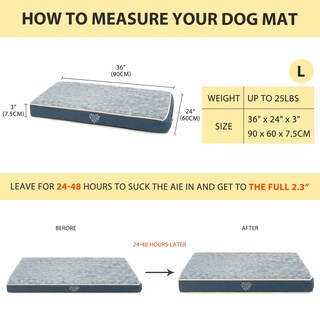 Foto 2 | Foto 2 | Alfombrilla De Cama Con Almohadilla Para Perros, Impermeable Y Reversible Vankean - Venta Internacional.