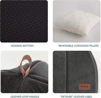 Foto 2 | Foto 2 | Cama Tipo Cueva Para Gatos Y Perros Pequeños Sanlin Beans, Color Gris Oscuro - Venta Internacional.