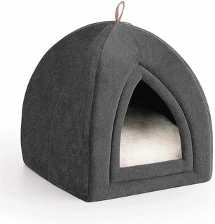 Foto 4 | Foto 4 | Cama Tipo Cueva Para Gatos Y Perros Pequeños Sanlin Beans, Color Gris Oscuro - Venta Internacional.
