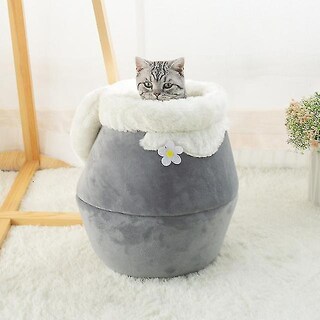 Foto 1 | Foto 1 | Reloj Despertador Para Cama Con Forma De Gato, Cálido, De Felpa, Portátil, Color Gris - Venta Internacional.