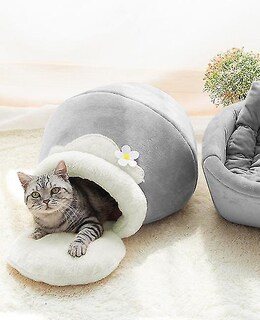 Foto 2 | Foto 2 | Reloj Despertador Para Cama Con Forma De Gato, Cálido, De Felpa, Portátil, Color Gris - Venta Internacional.