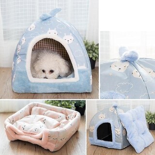 Foto 4 | Foto 4 | Cama Desmontable Para Mascotas Huoguo, Para Gatos, Perros Y Cachorros, Color Azul - Venta Internacional.
