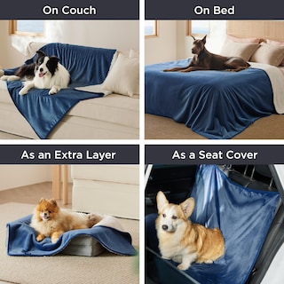 Foto 4 | Foto 4 | Manta Impermeable Para Cama Sherpa Fleece Twin Blue - Venta Internacional.