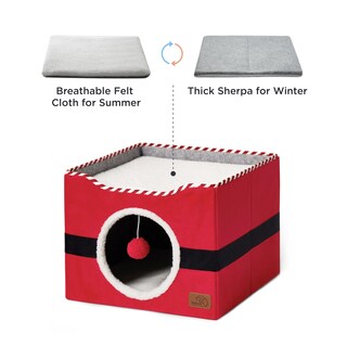 Foto 3 | Foto 3 | Cama Para Gatos Bedsure Para Gatos De Interior Con Bola Esponjosa Roja - Venta Internacional.