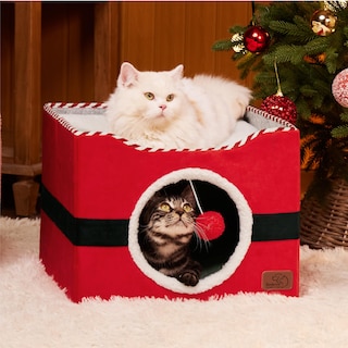 Foto 5 | Foto 5 | Cama Para Gatos Bedsure Para Gatos De Interior Con Bola Esponjosa Roja - Venta Internacional.
