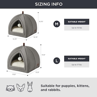 Foto 4 | Foto 4 | Cat Bed Bedsure 2 En 1 Cat Cave House, Tienda De Campaña Con Almohada, Color Gris - Venta Internacional.